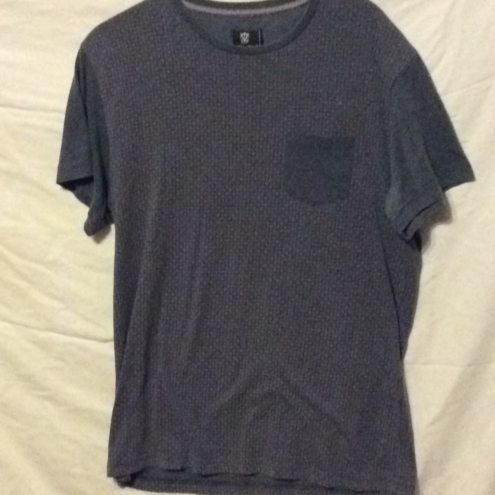 Men’s medium bluegray print tee shirt steel &jelly
